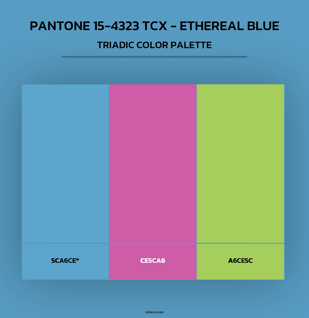 PANTONE 15-4323 TCX - Ethereal Blue - Triadic Color Palette