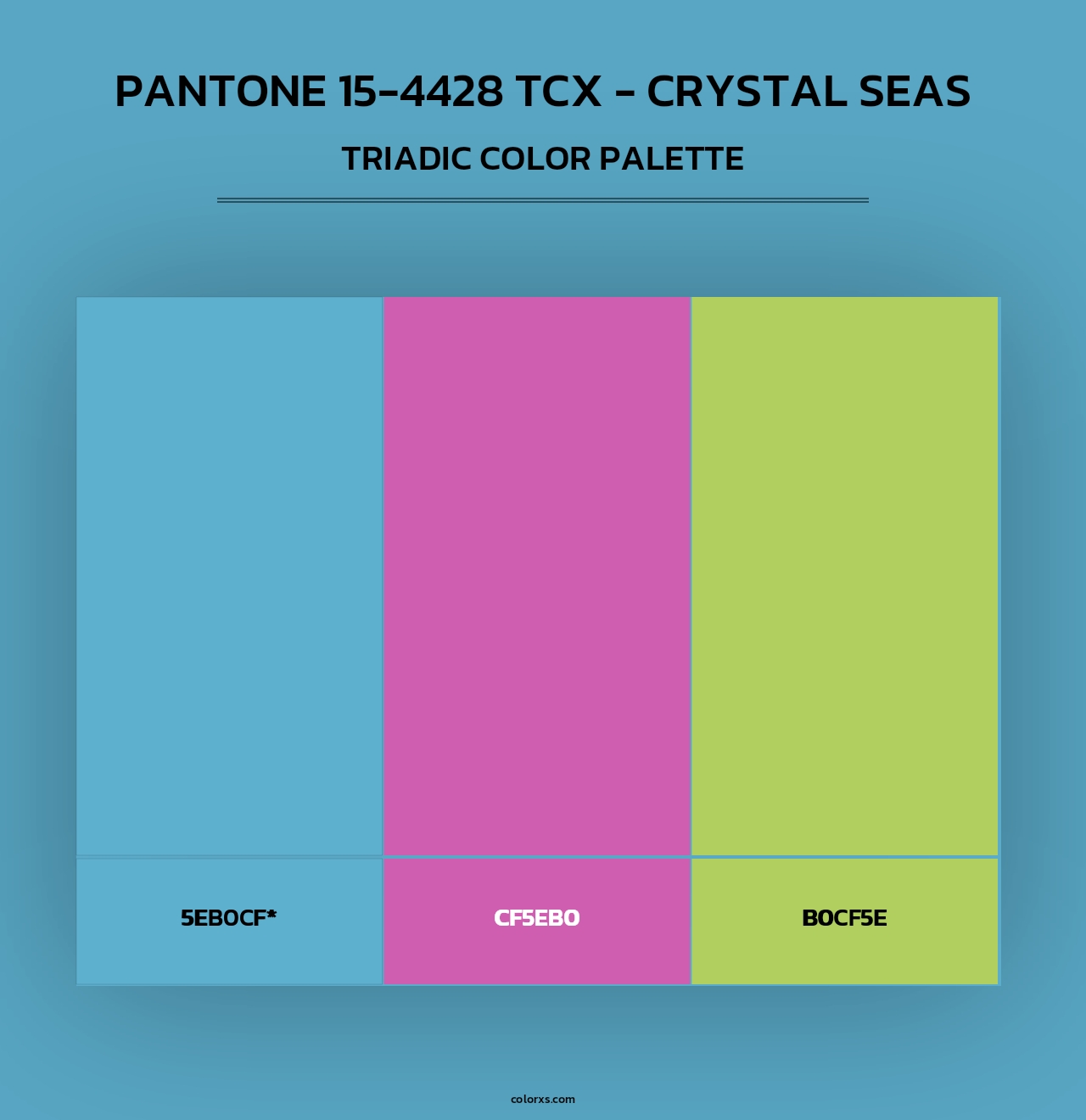 PANTONE 15-4428 TCX - Crystal Seas - Triadic Color Palette