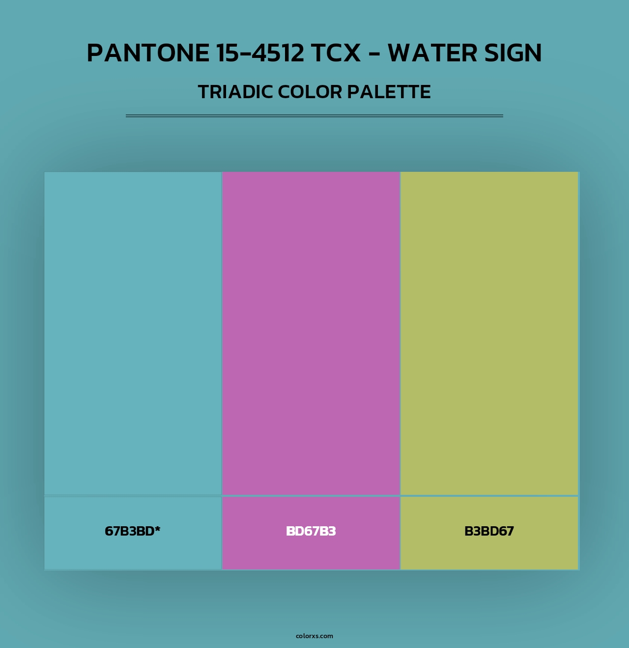PANTONE 15-4512 TCX - Water Sign - Triadic Color Palette