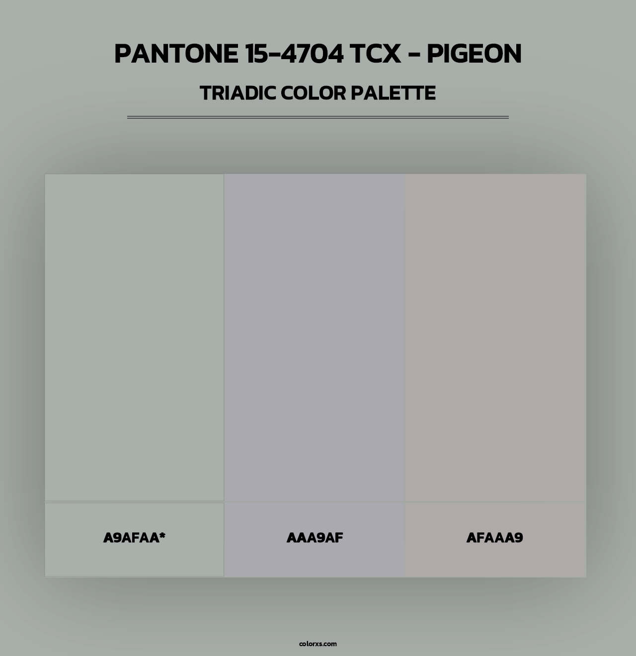 PANTONE 15-4704 TCX - Pigeon - Triadic Color Palette