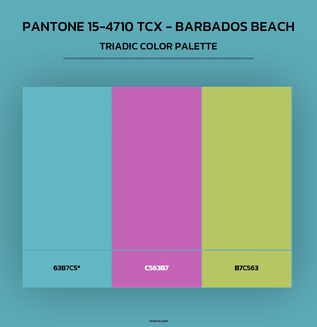 PANTONE 15-4710 TCX - Barbados Beach - Triadic Color Palette