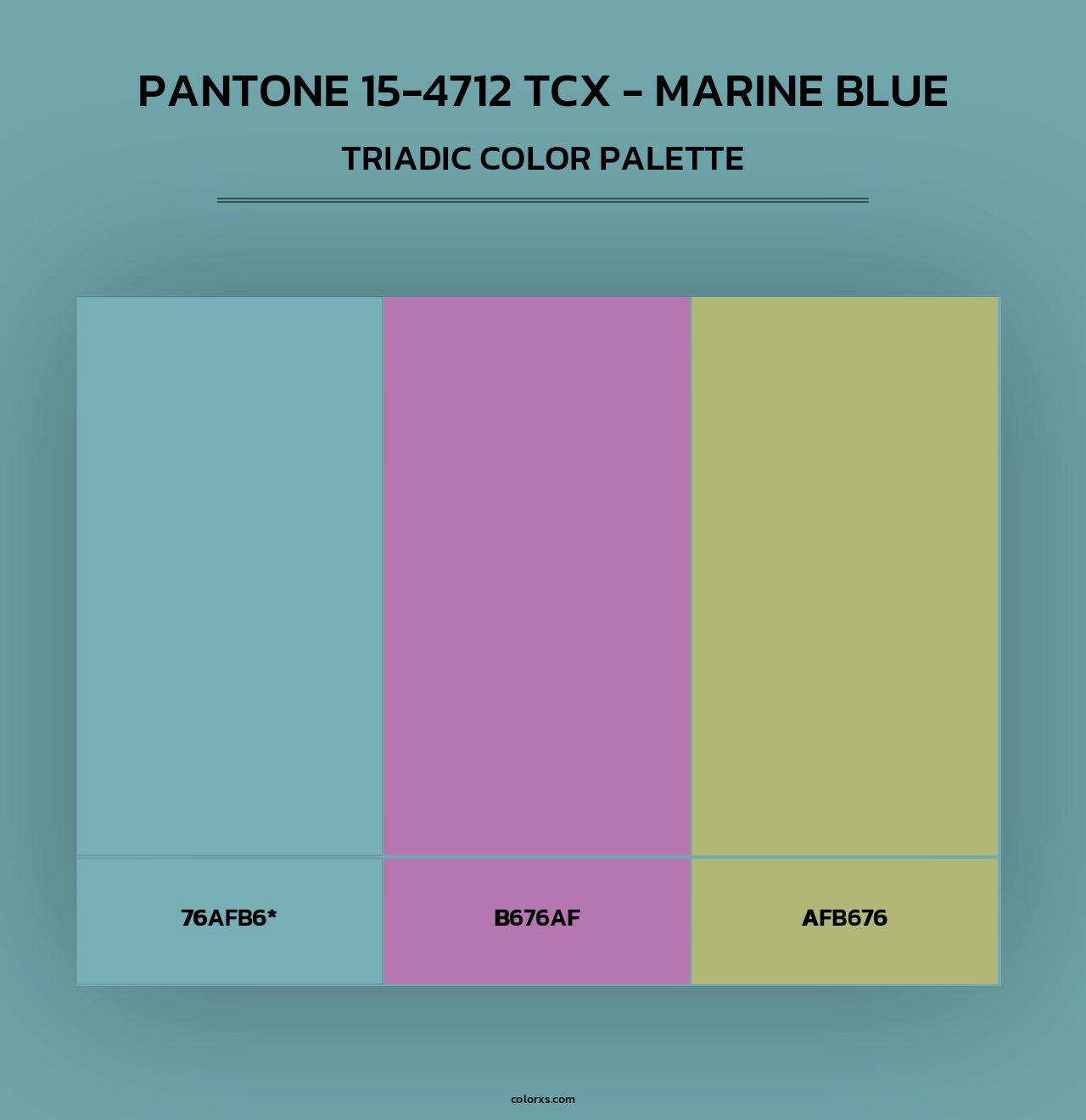 PANTONE 15-4712 TCX - Marine Blue - Triadic Color Palette