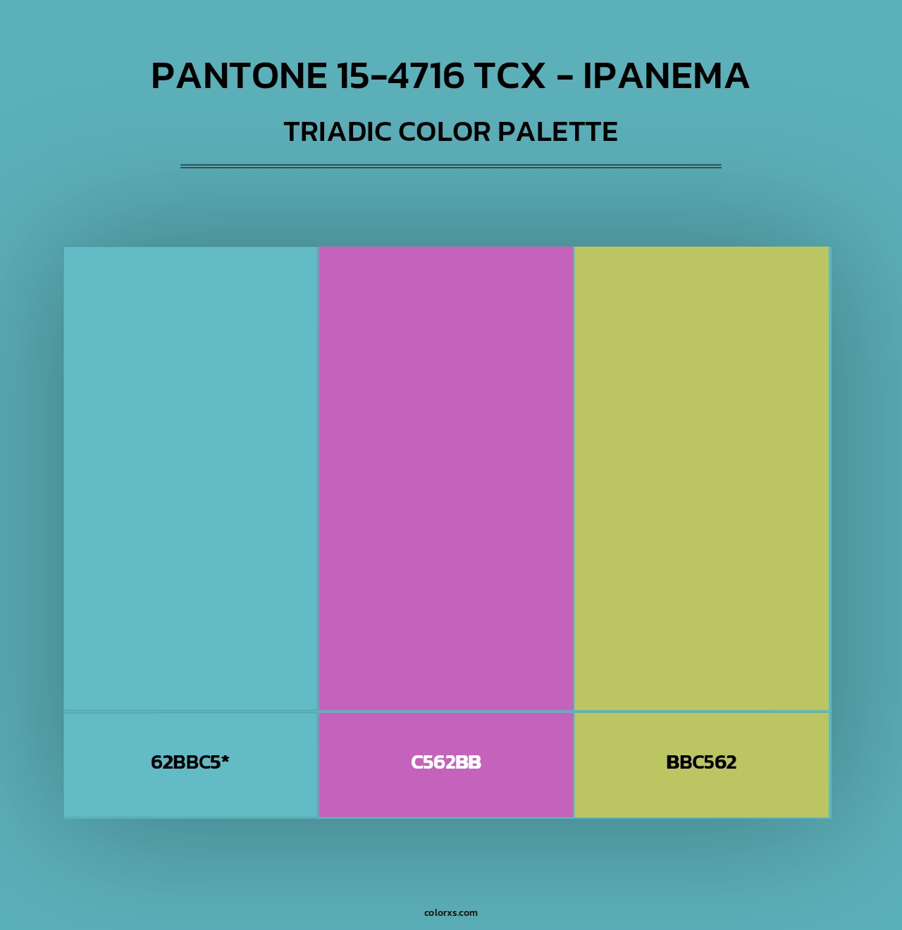 PANTONE 15-4716 TCX - Ipanema - Triadic Color Palette
