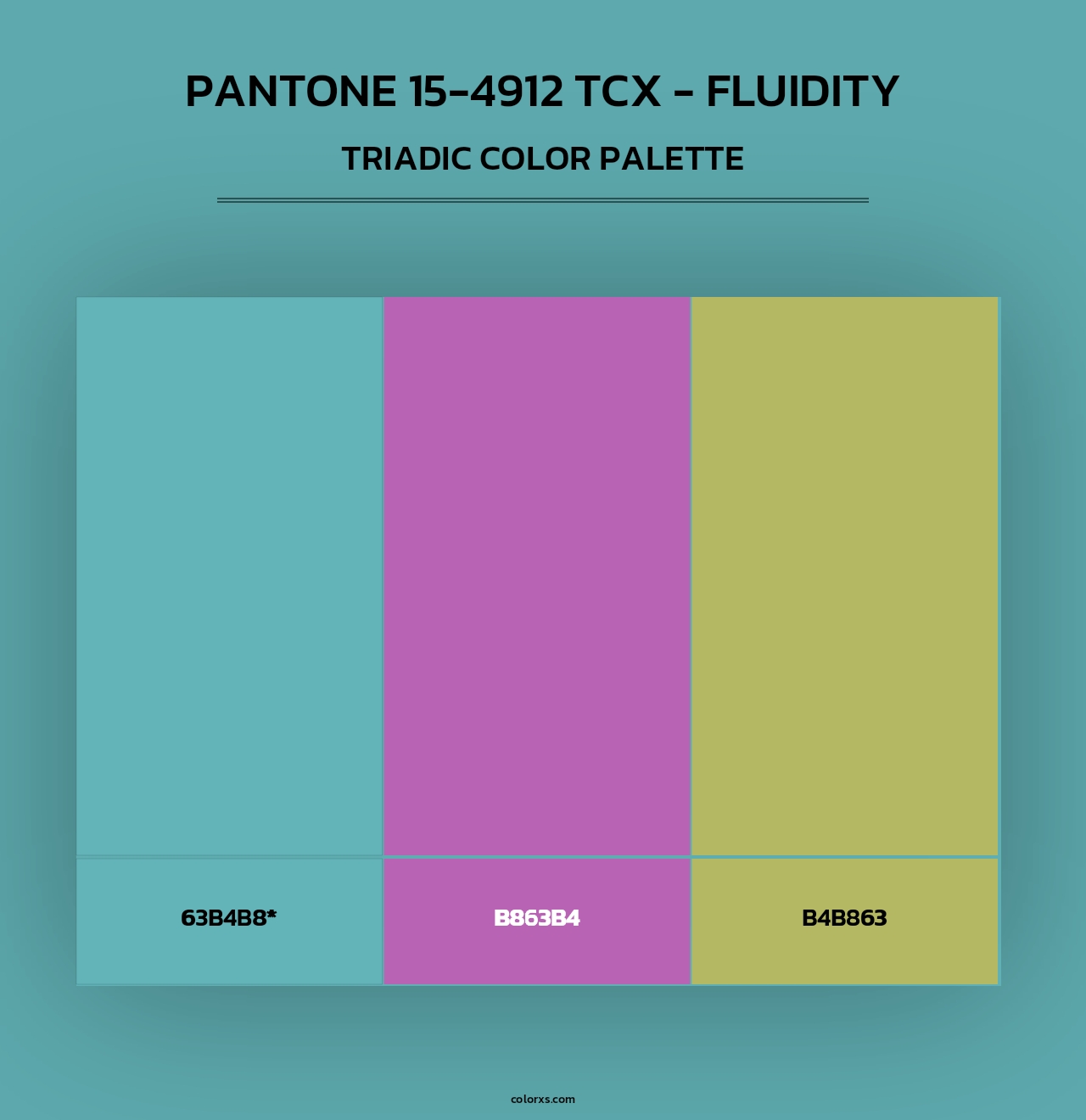 Pantone 15-4912 TCX - Fluidity - Triadic Color Palette
