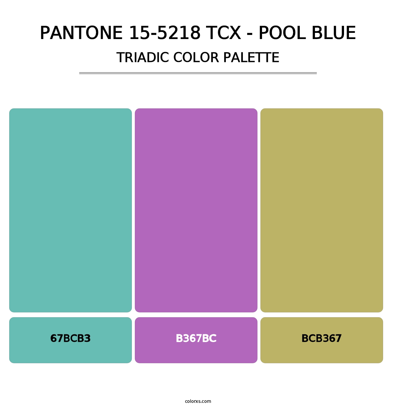 PANTONE 15-5218 TCX - Pool Blue - Triadic Color Palette