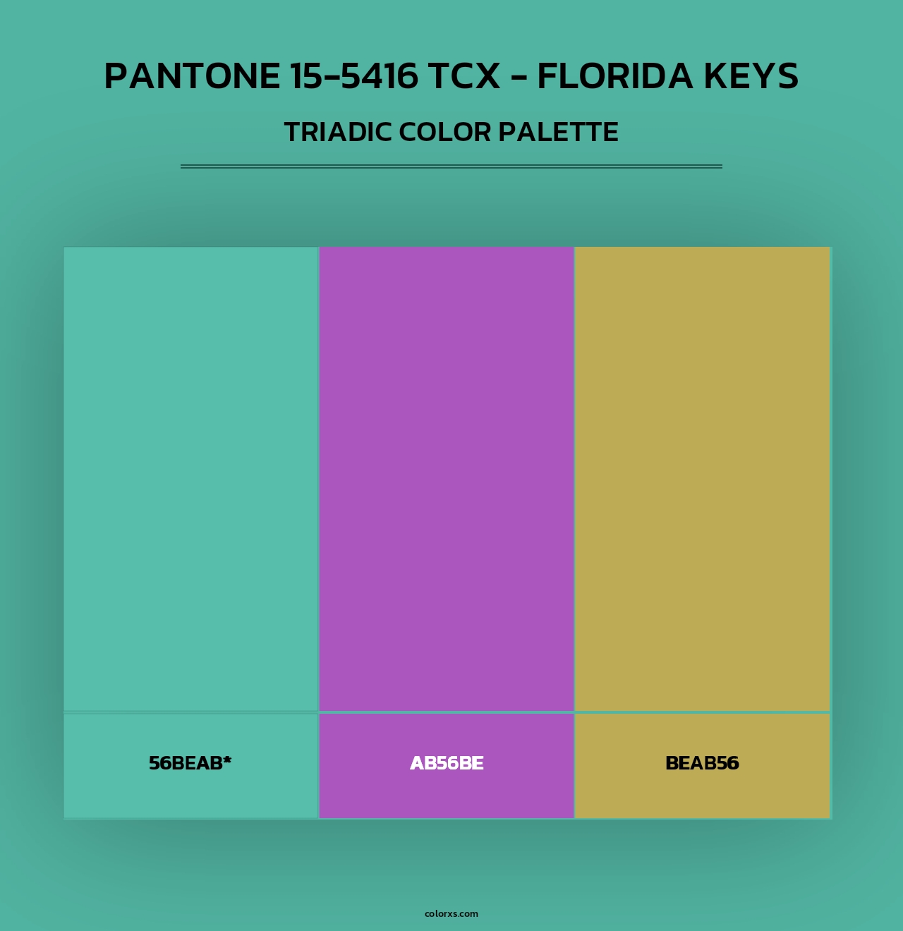 PANTONE 15-5416 TCX - Florida Keys - Triadic Color Palette