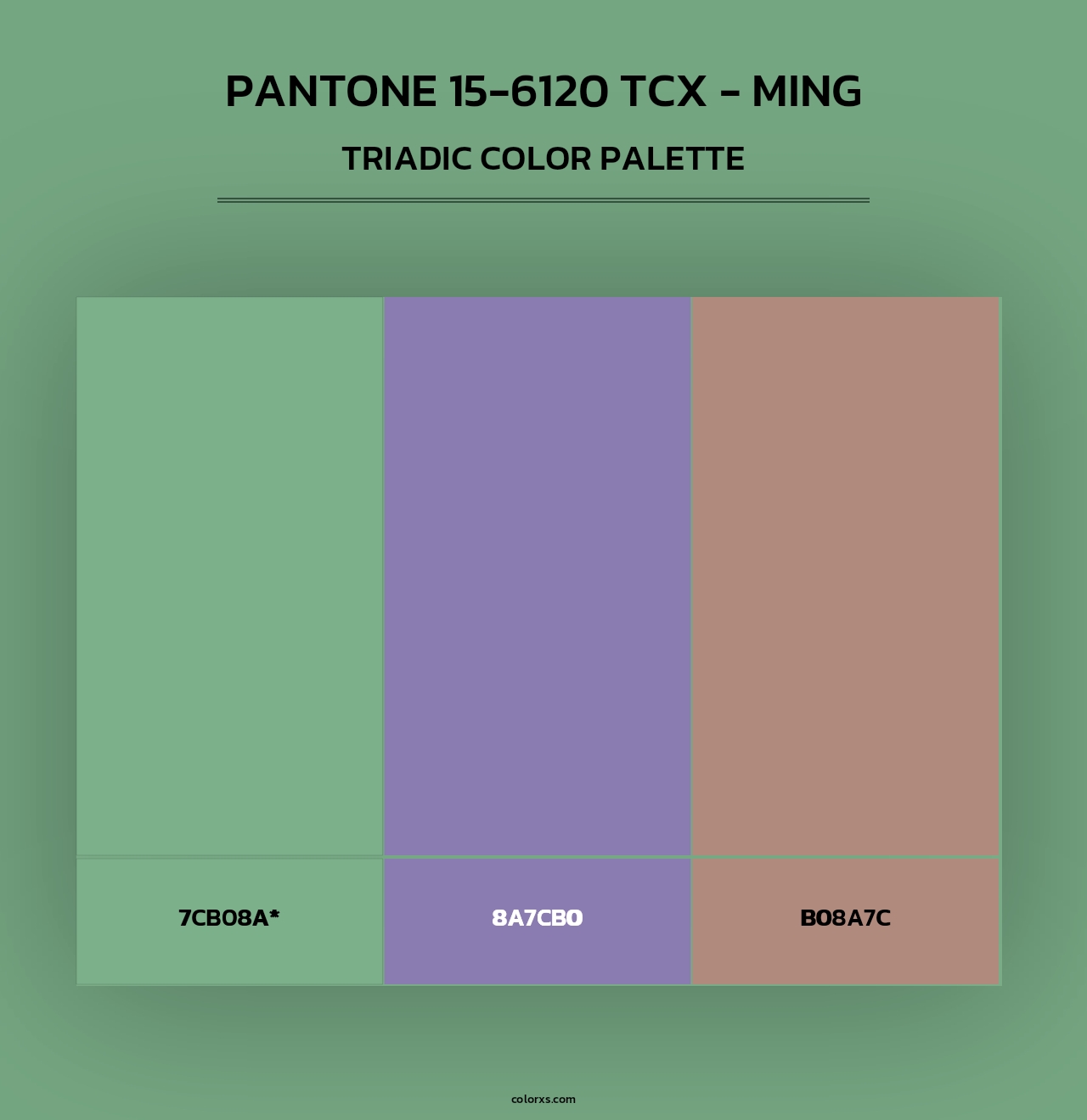 PANTONE 15-6120 TCX - Ming - Triadic Color Palette