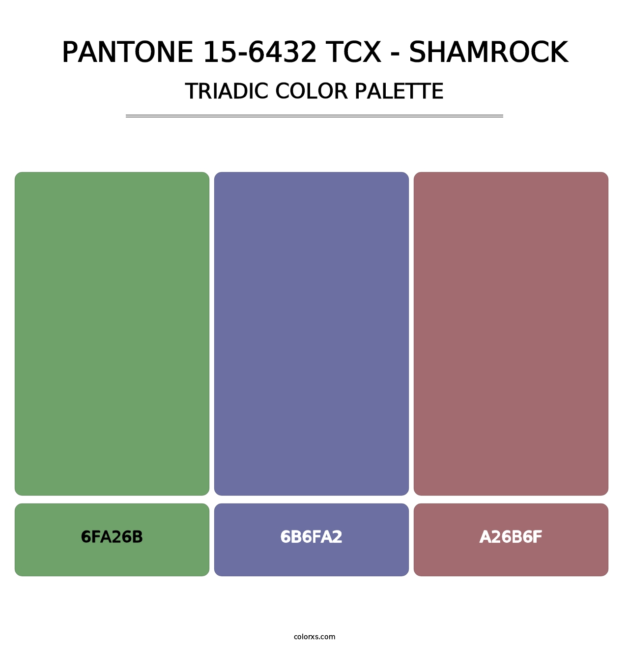 PANTONE 15-6432 TCX - Shamrock - Triadic Color Palette