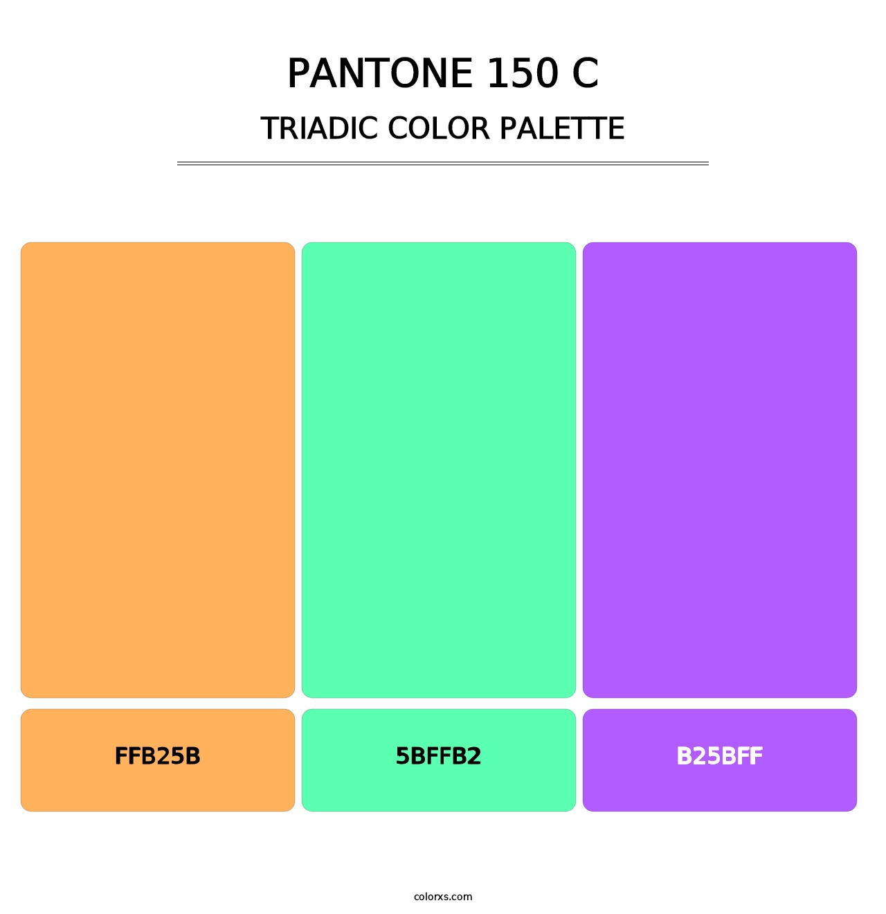 PANTONE 150 C - Triadic Color Palette