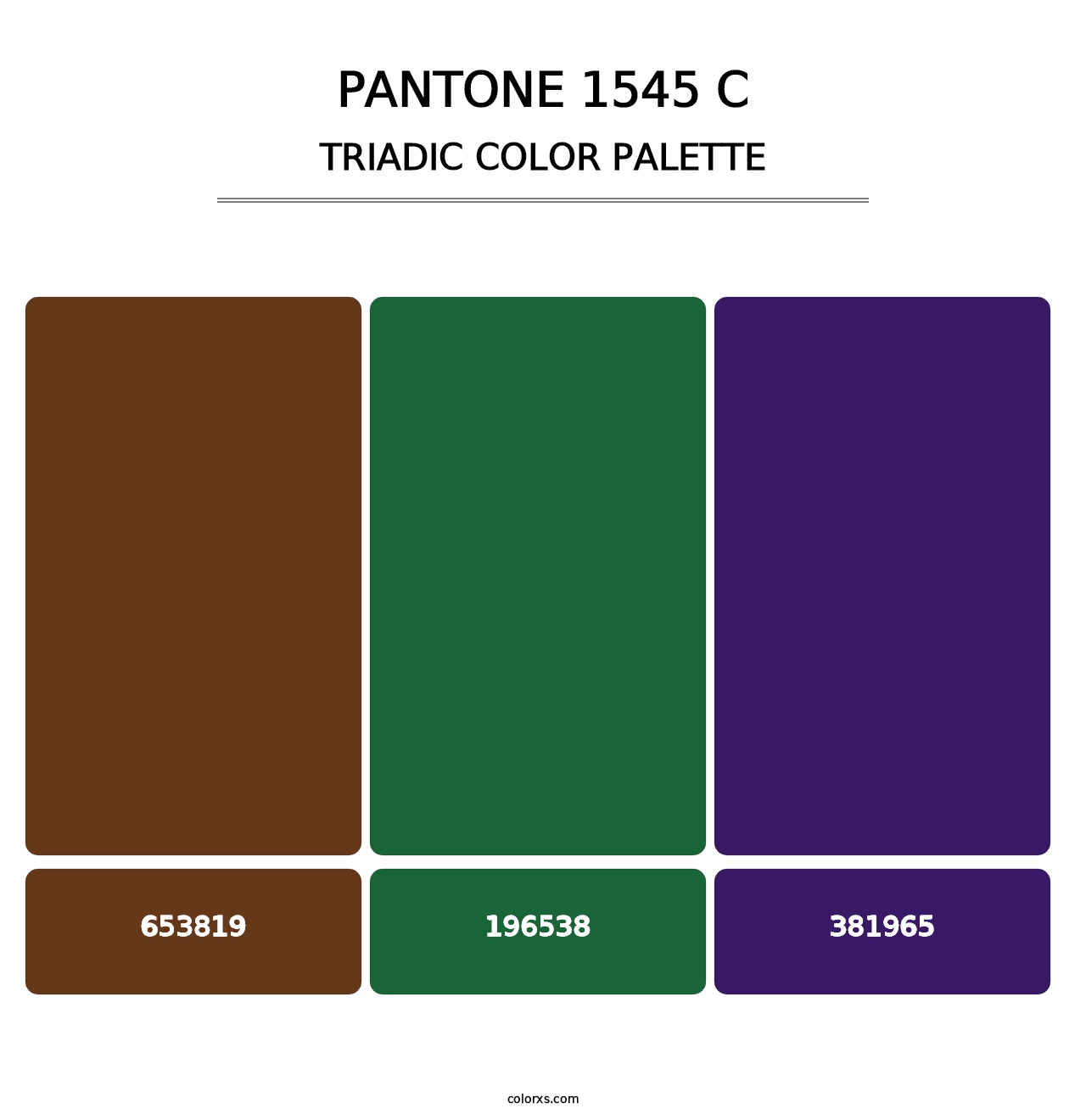 PANTONE 1545 C - Triadic Color Palette