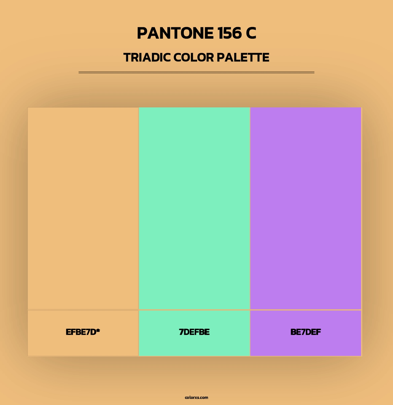 PANTONE 156 C - Triadic Color Palette