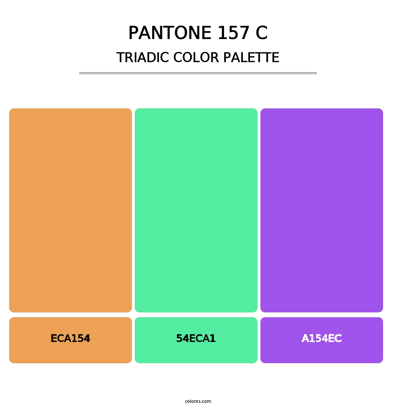 PANTONE 157 C - Triadic Color Palette