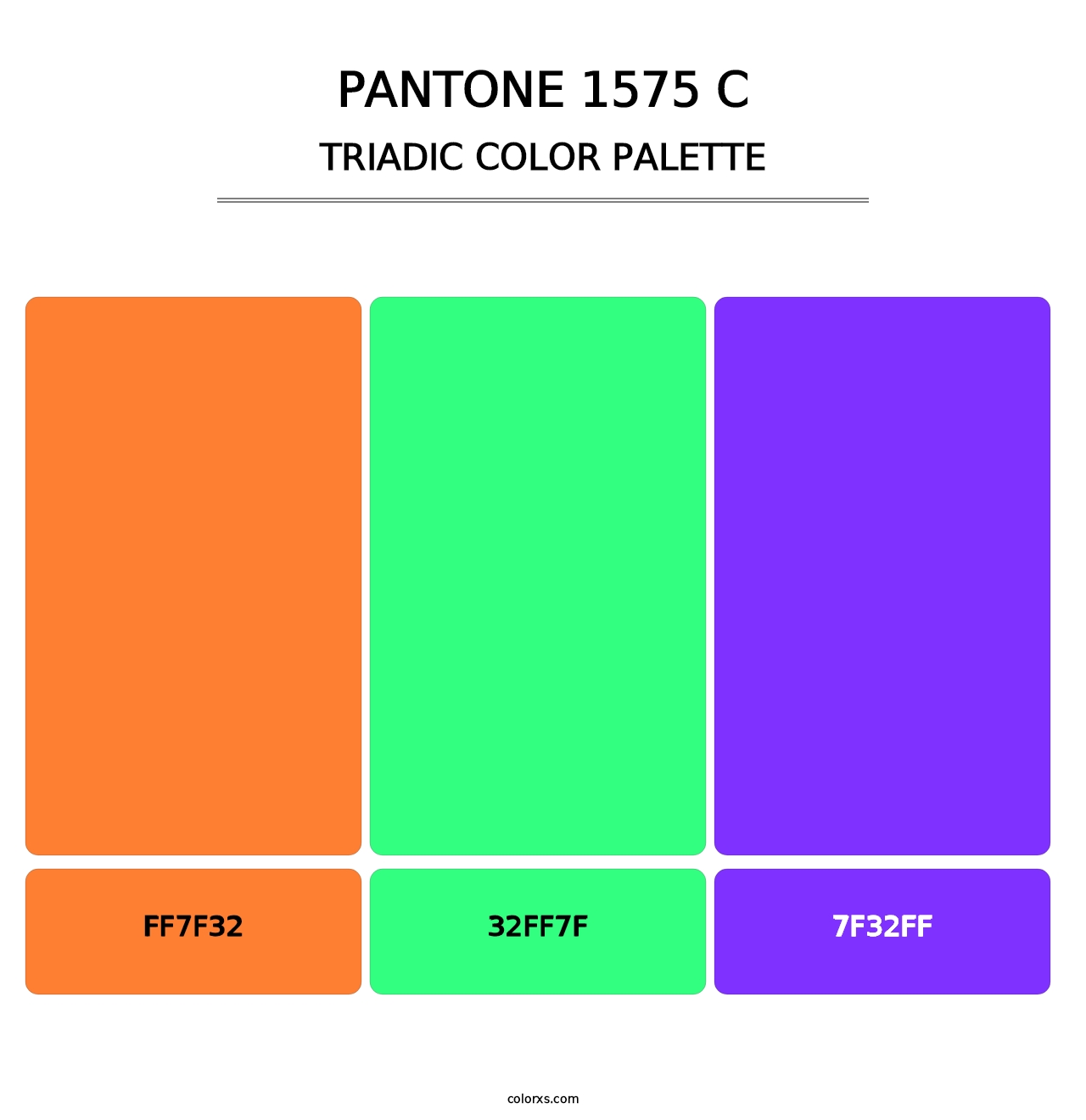 PANTONE 1575 C - Triadic Color Palette