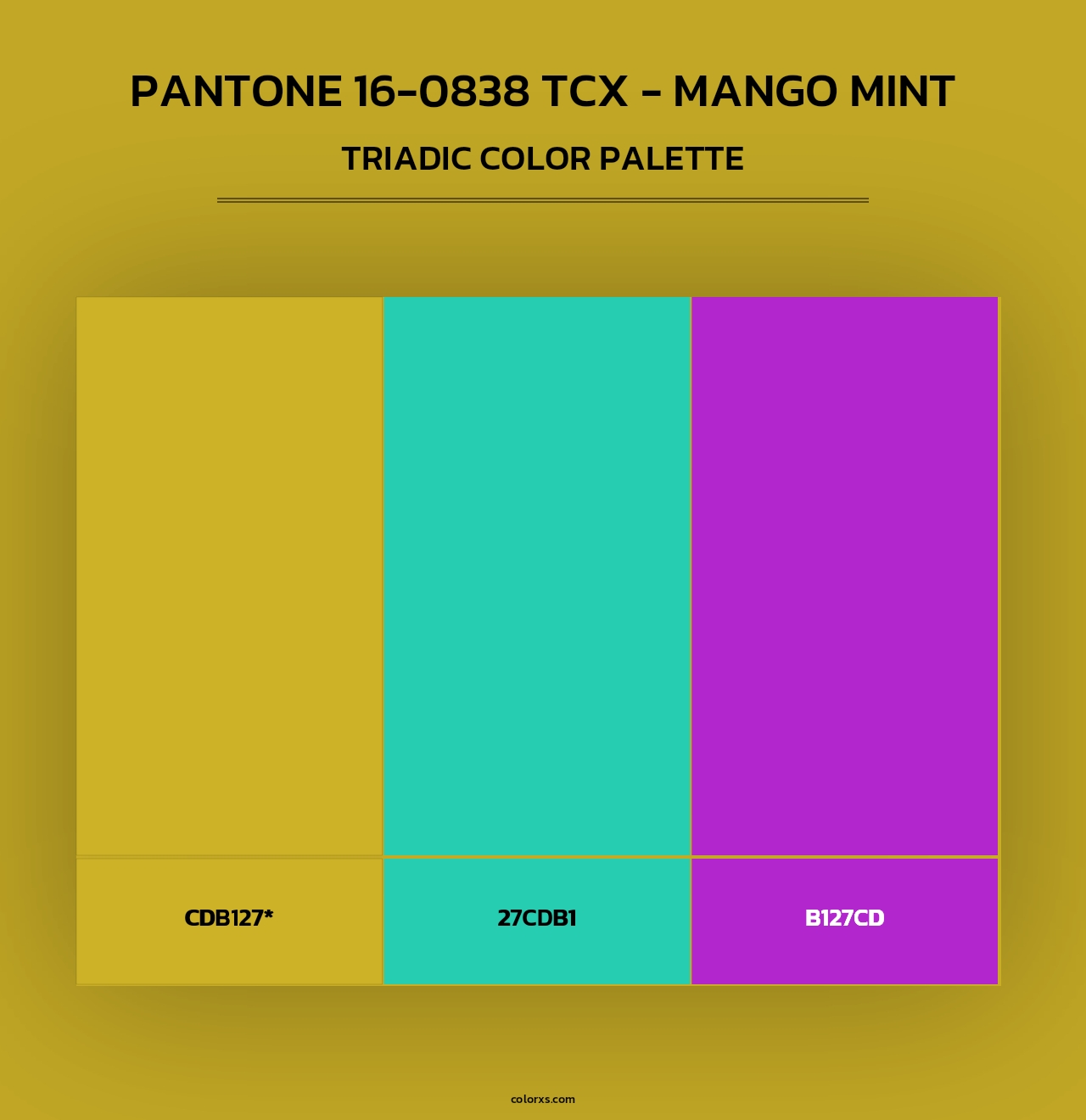PANTONE 16-0838 TCX - Mango Mint - Triadic Color Palette