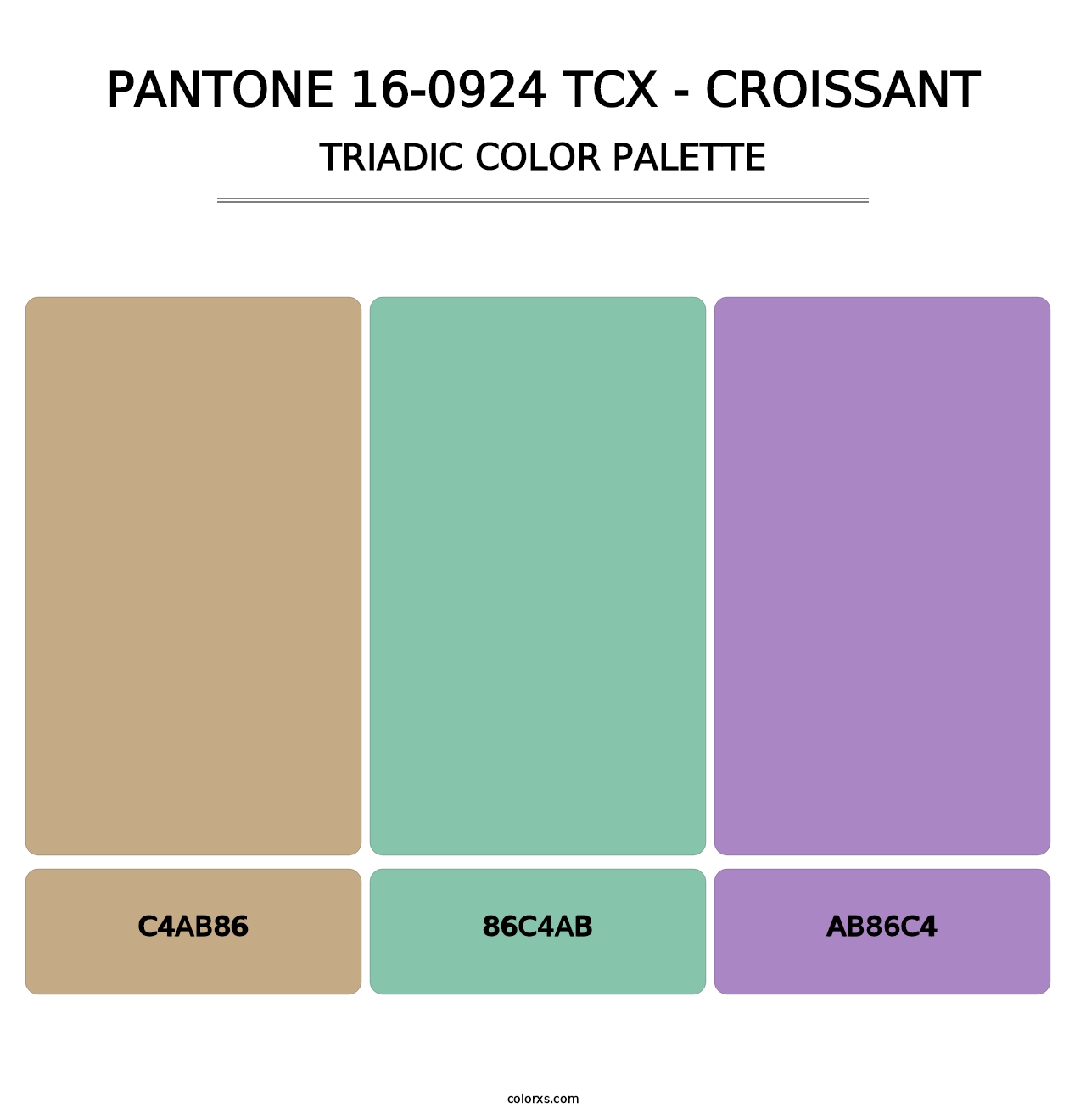 PANTONE 16-0924 TCX - Croissant - Triadic Color Palette