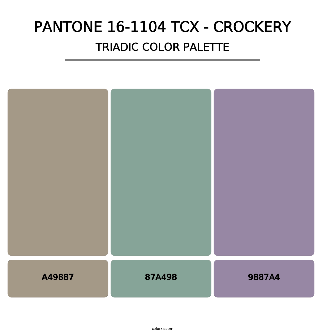 PANTONE 16-1104 TCX - Crockery - Triadic Color Palette