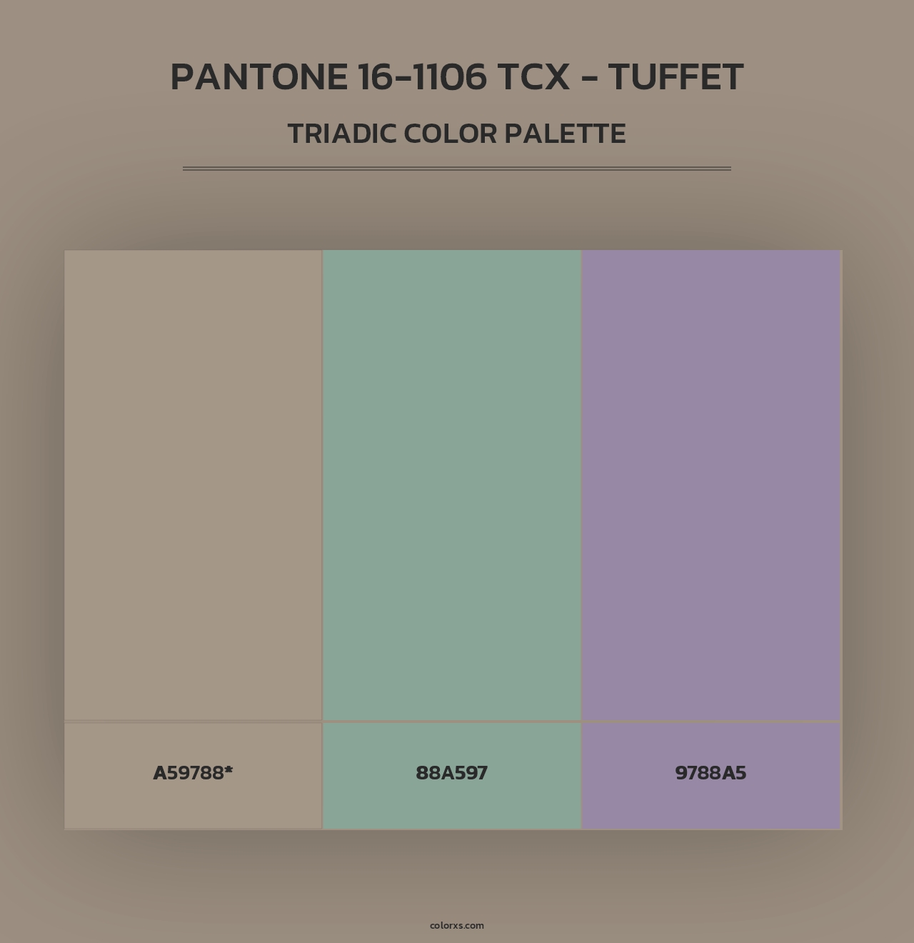 PANTONE 16-1106 TCX - Tuffet - Triadic Color Palette