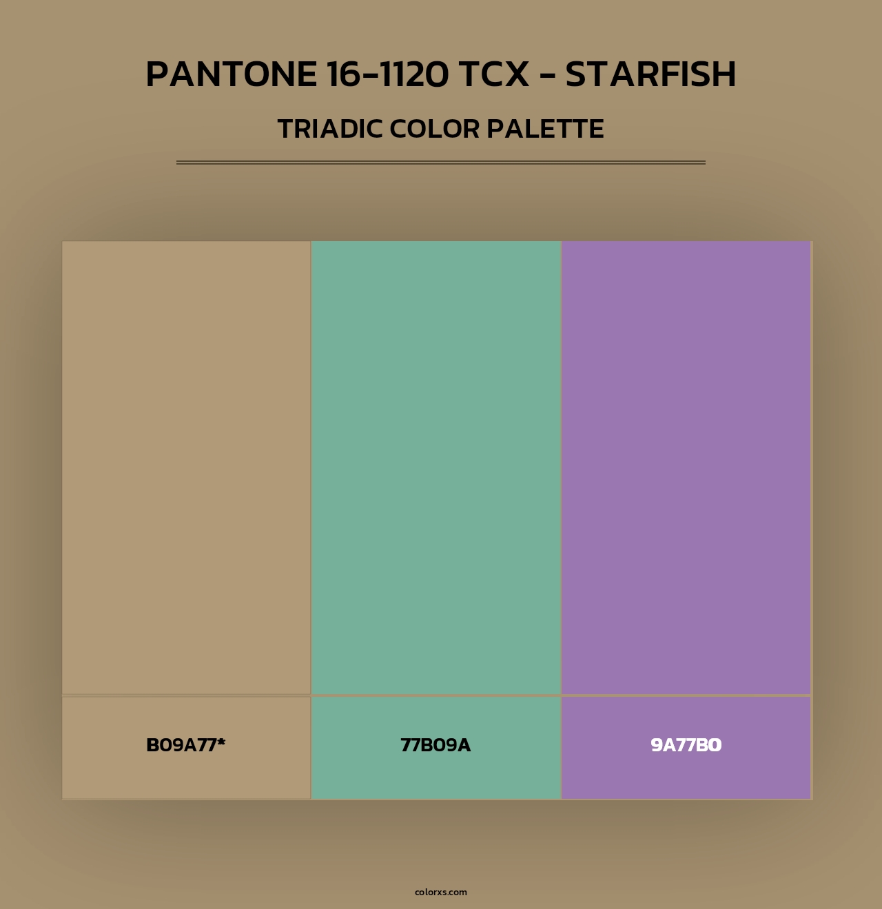 PANTONE 16-1120 TCX - Starfish - Triadic Color Palette