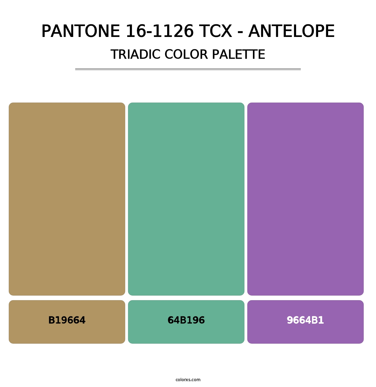 PANTONE 16-1126 TCX - Antelope - Triadic Color Palette