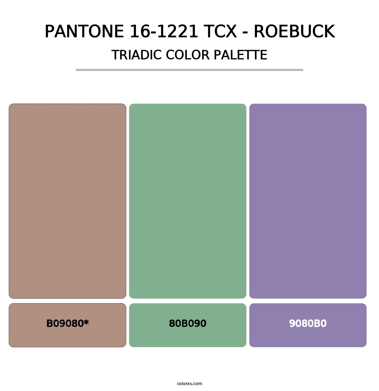 PANTONE 16-1221 TCX - Roebuck - Triadic Color Palette