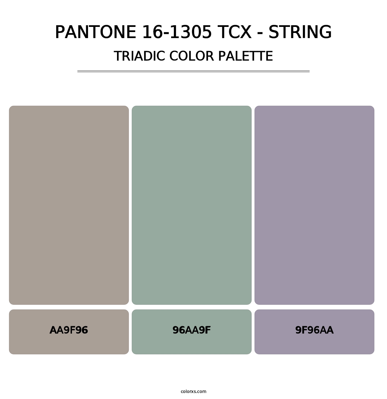 PANTONE 16-1305 TCX - String - Triadic Color Palette