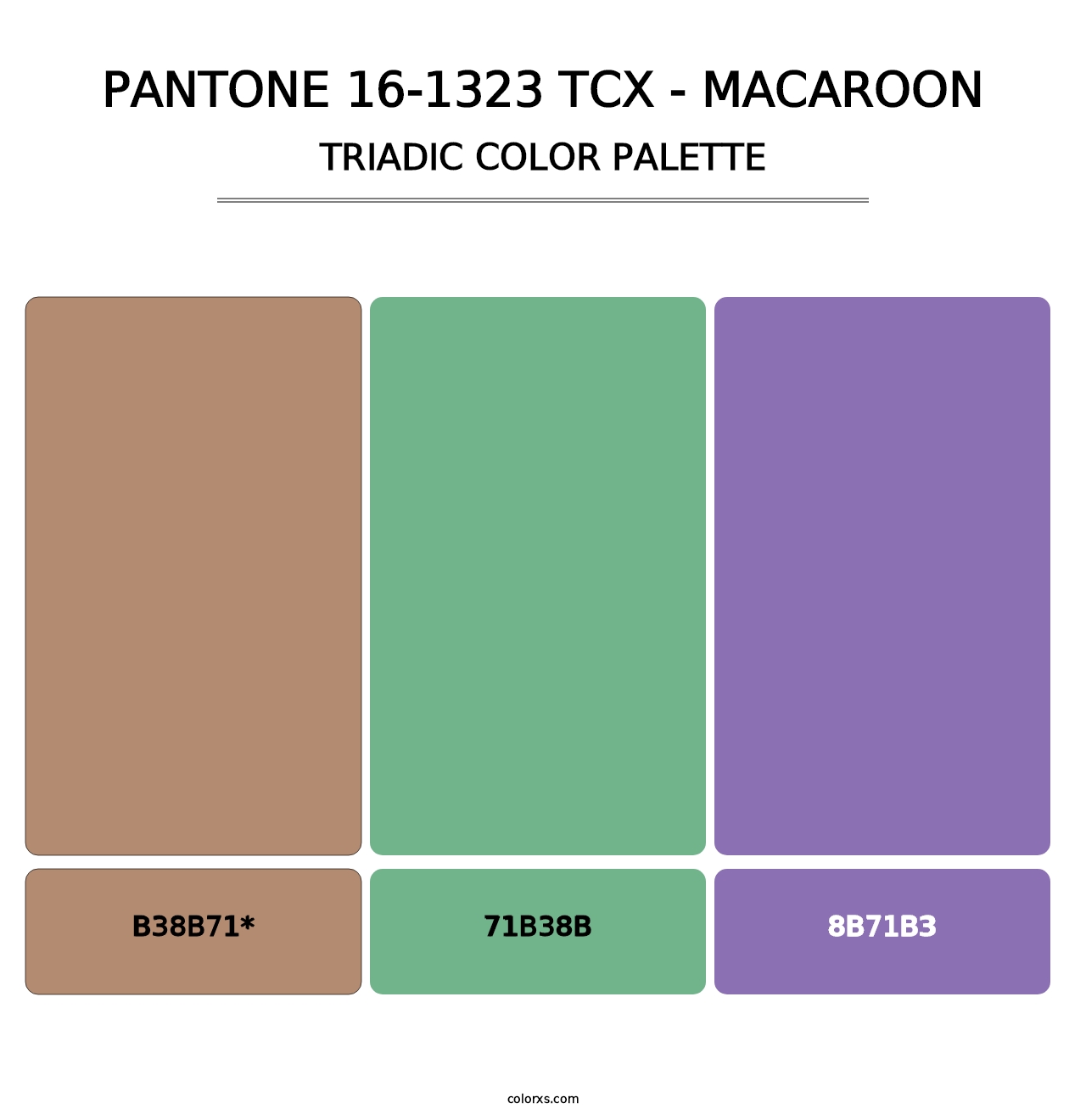 PANTONE 16-1323 TCX - Macaroon - Triadic Color Palette