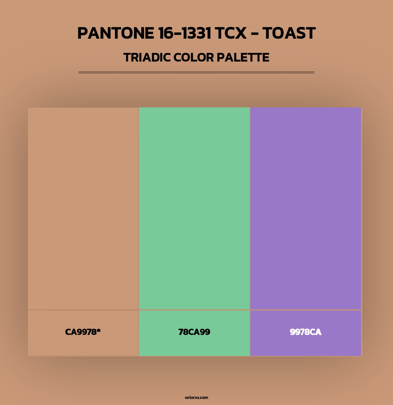 PANTONE 16-1331 TCX - Toast - Triadic Color Palette