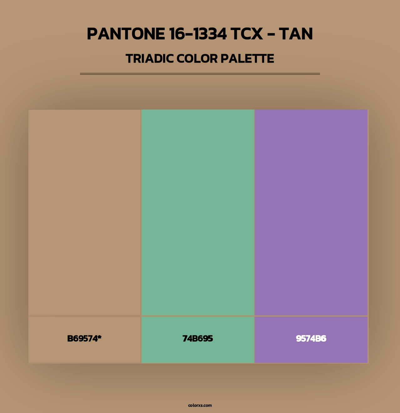 PANTONE 16-1334 TCX - Tan - Triadic Color Palette
