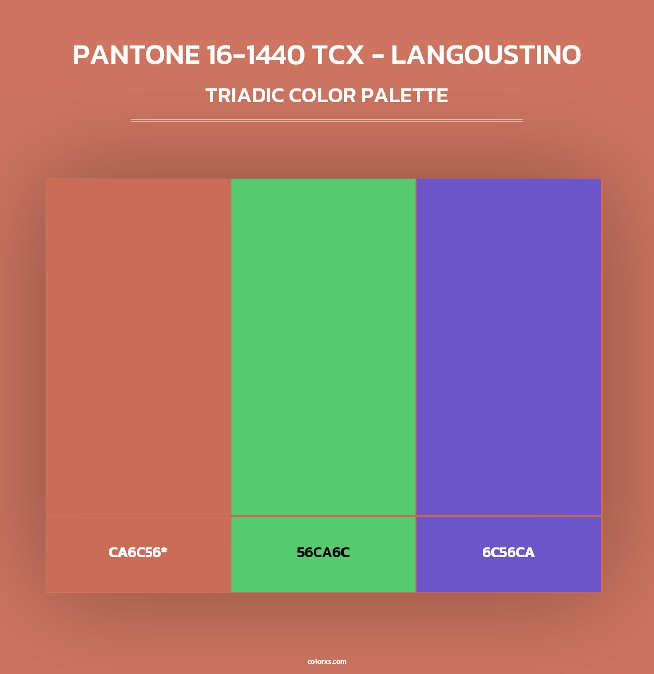 PANTONE 16-1440 TCX - Langoustino - Triadic Color Palette