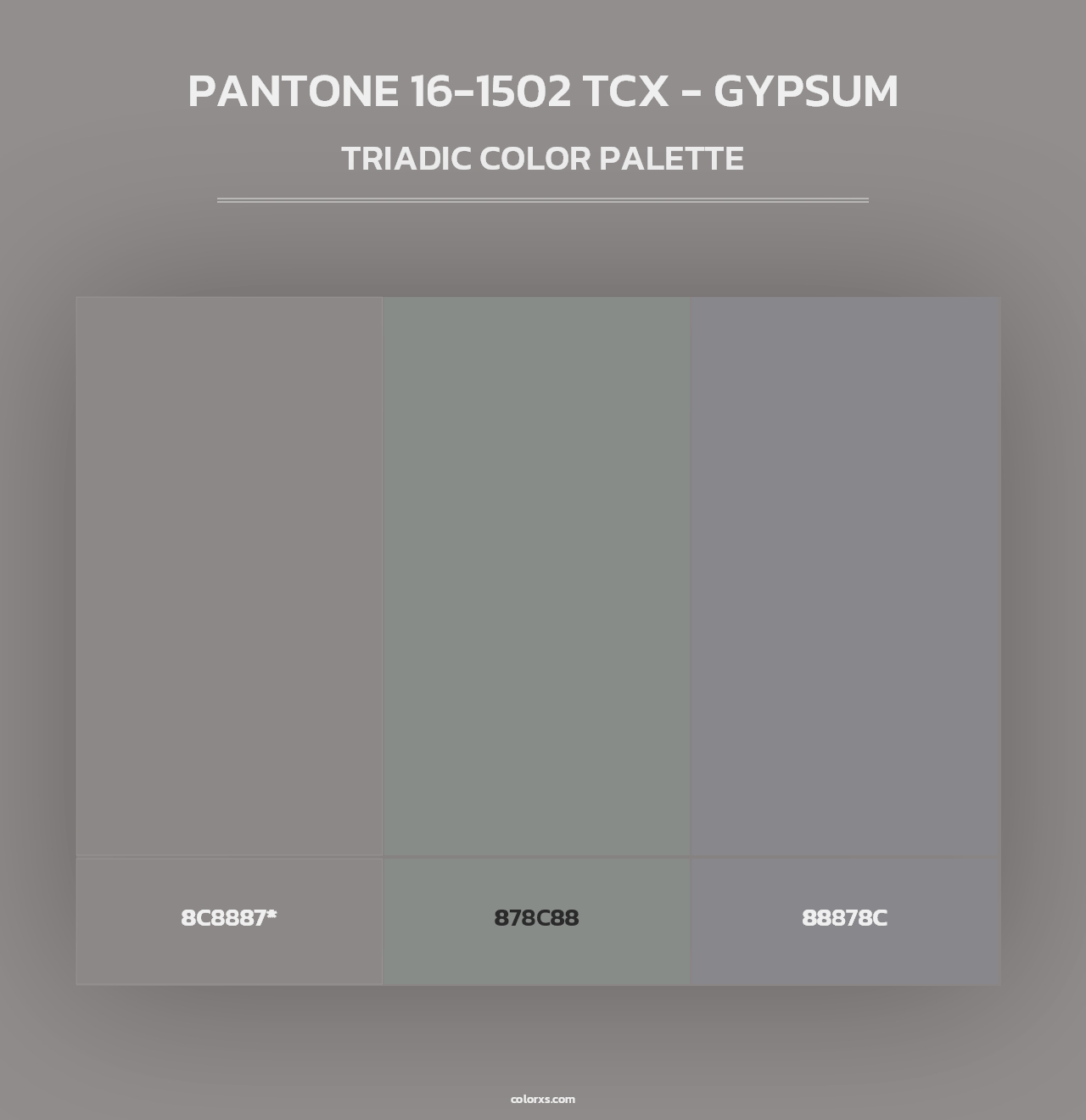 PANTONE 16-1502 TCX - Gypsum - Triadic Color Palette