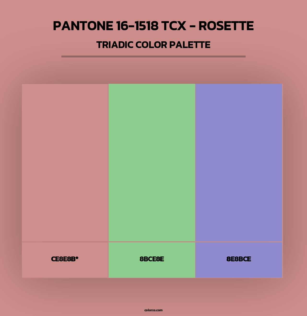 PANTONE 16-1518 TCX - Rosette - Triadic Color Palette