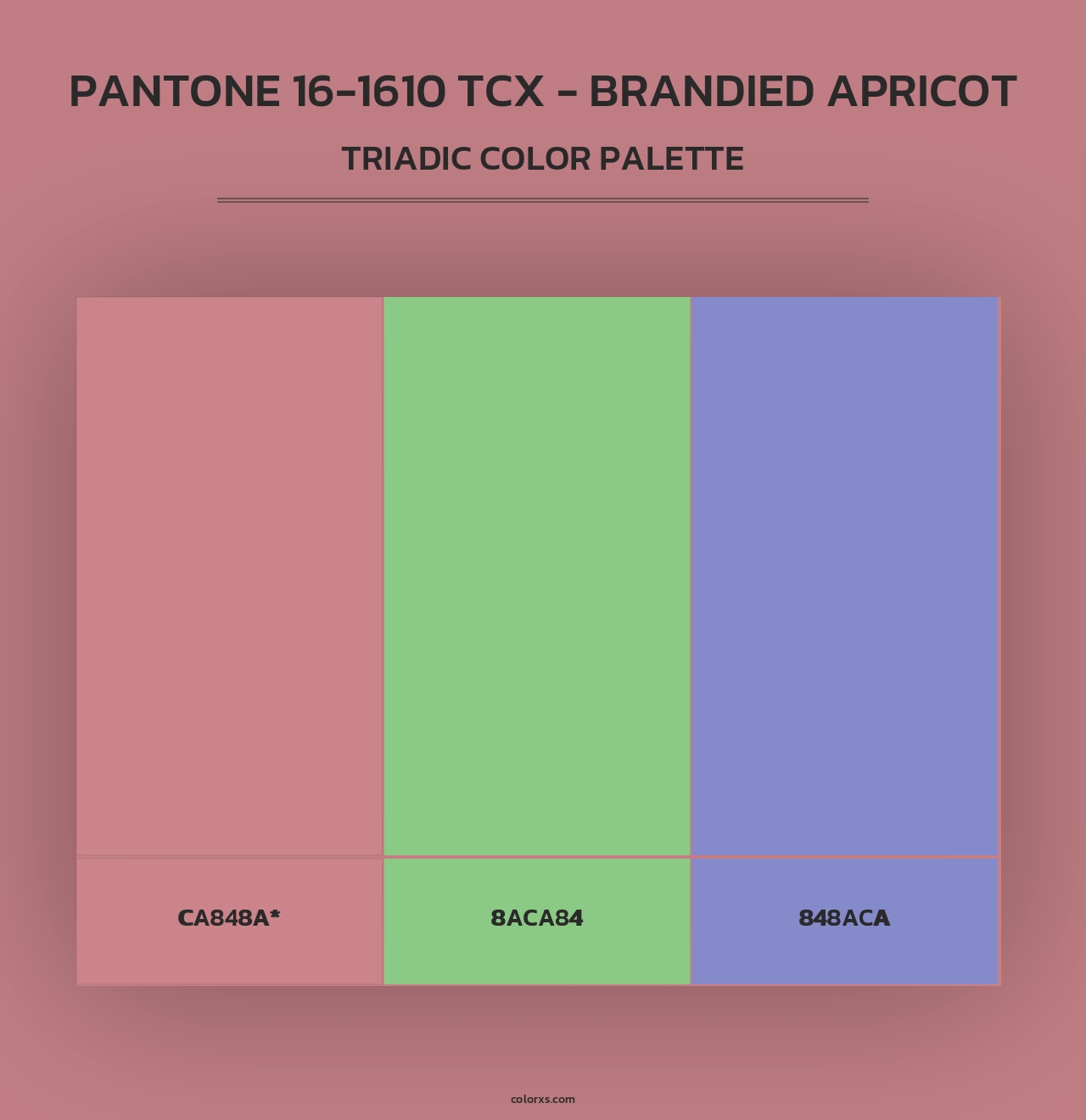 PANTONE 16-1610 TCX - Brandied Apricot - Triadic Color Palette