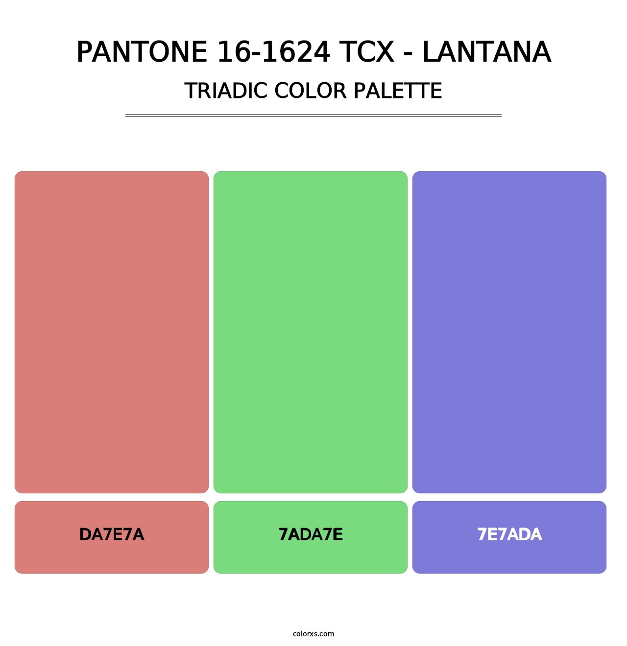 PANTONE 16-1624 TCX - Lantana - Triadic Color Palette