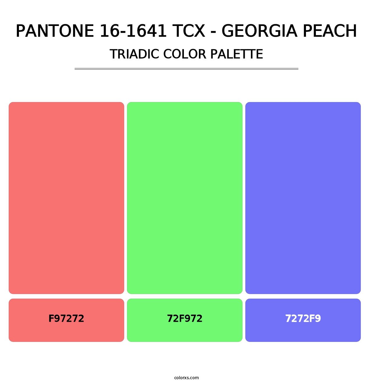 PANTONE 16-1641 TCX - Georgia Peach - Triadic Color Palette