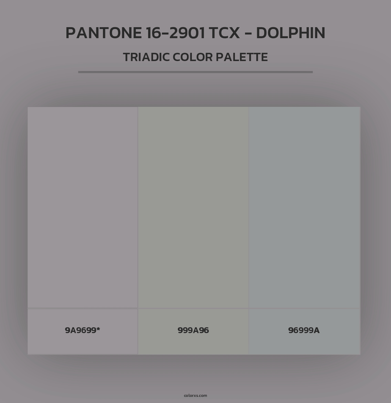 PANTONE 16-2901 TCX - Dolphin - Triadic Color Palette