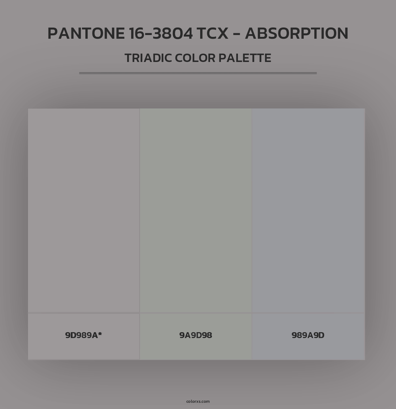 PANTONE 16-3804 TCX - Absorption - Triadic Color Palette