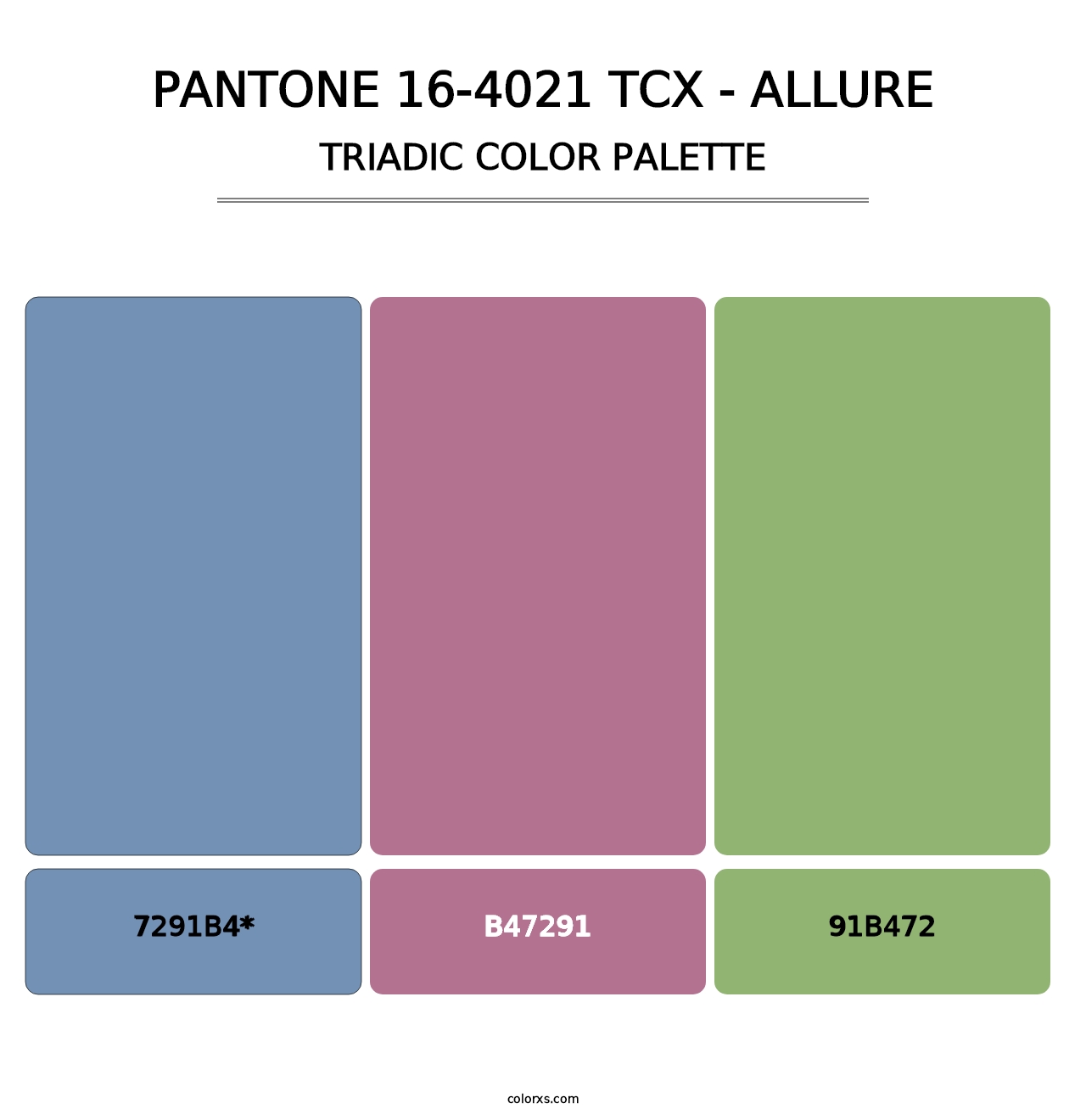 PANTONE 16-4021 TCX - Allure - Triadic Color Palette
