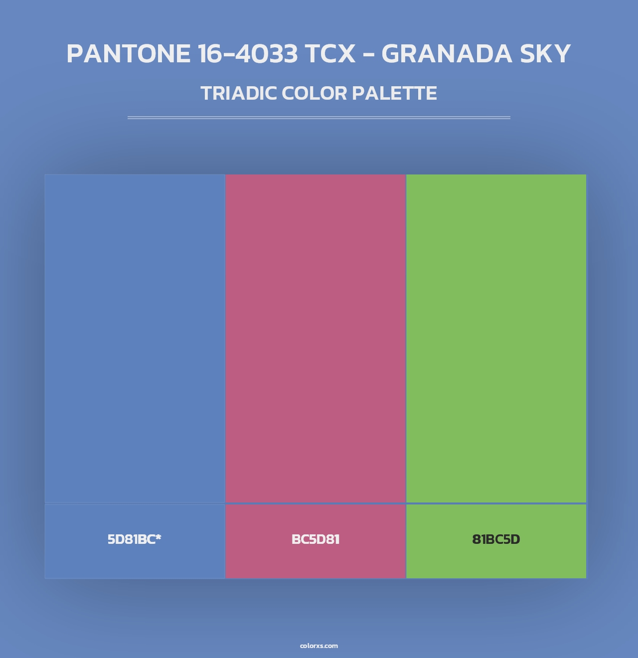 PANTONE 16-4033 TCX - Granada Sky - Triadic Color Palette