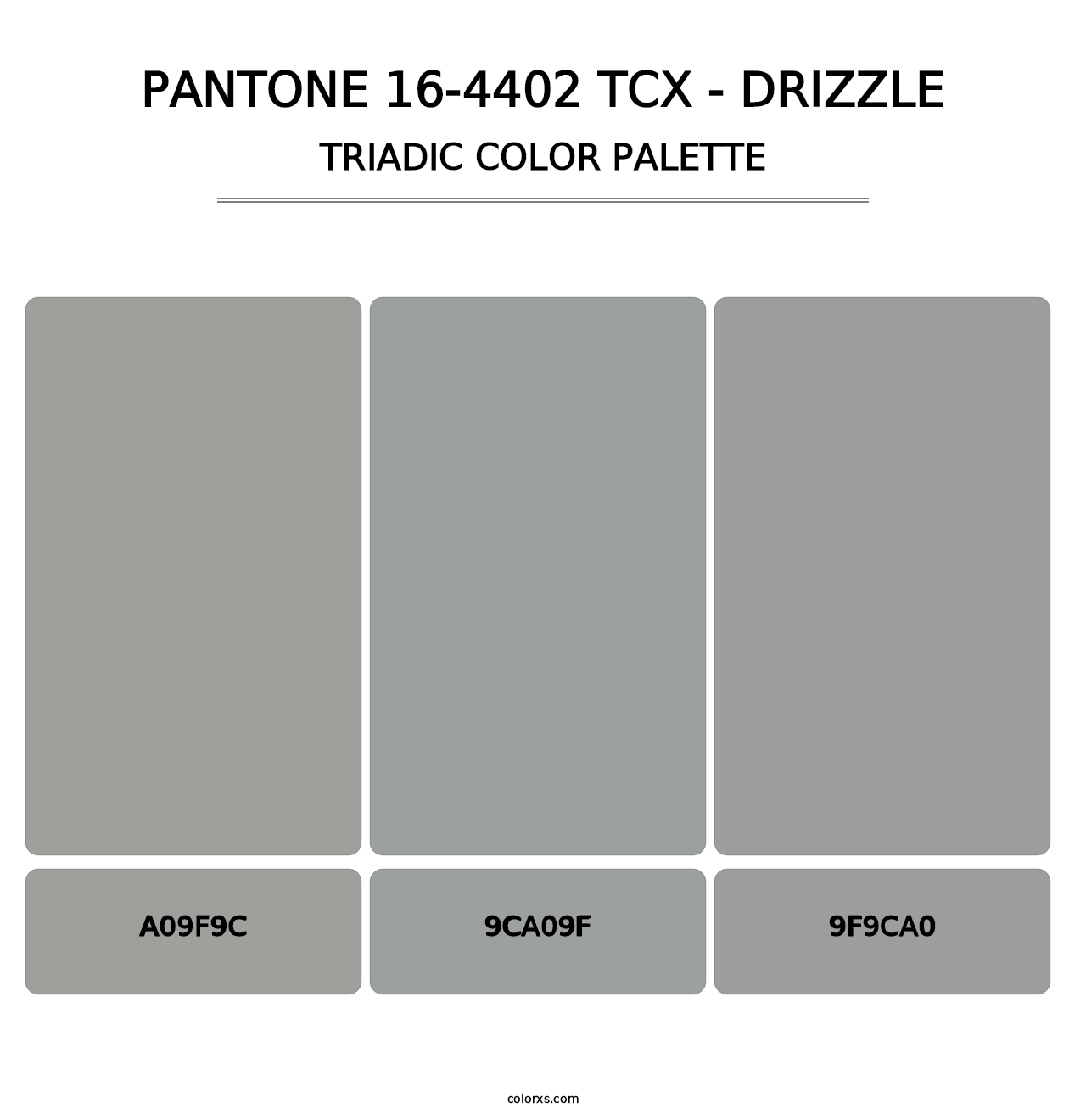 PANTONE 16-4402 TCX - Drizzle - Triadic Color Palette