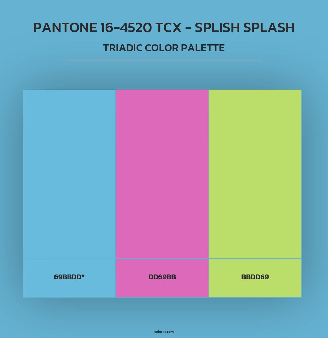 PANTONE 16-4520 TCX - Splish Splash - Triadic Color Palette