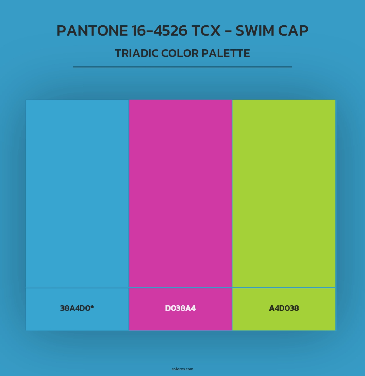 PANTONE 16-4526 TCX - Swim Cap - Triadic Color Palette