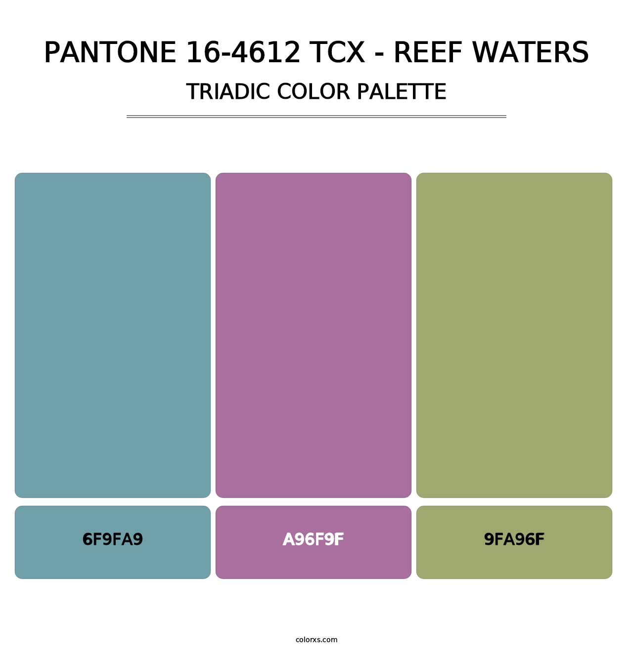 PANTONE 16-4612 TCX - Reef Waters - Triadic Color Palette