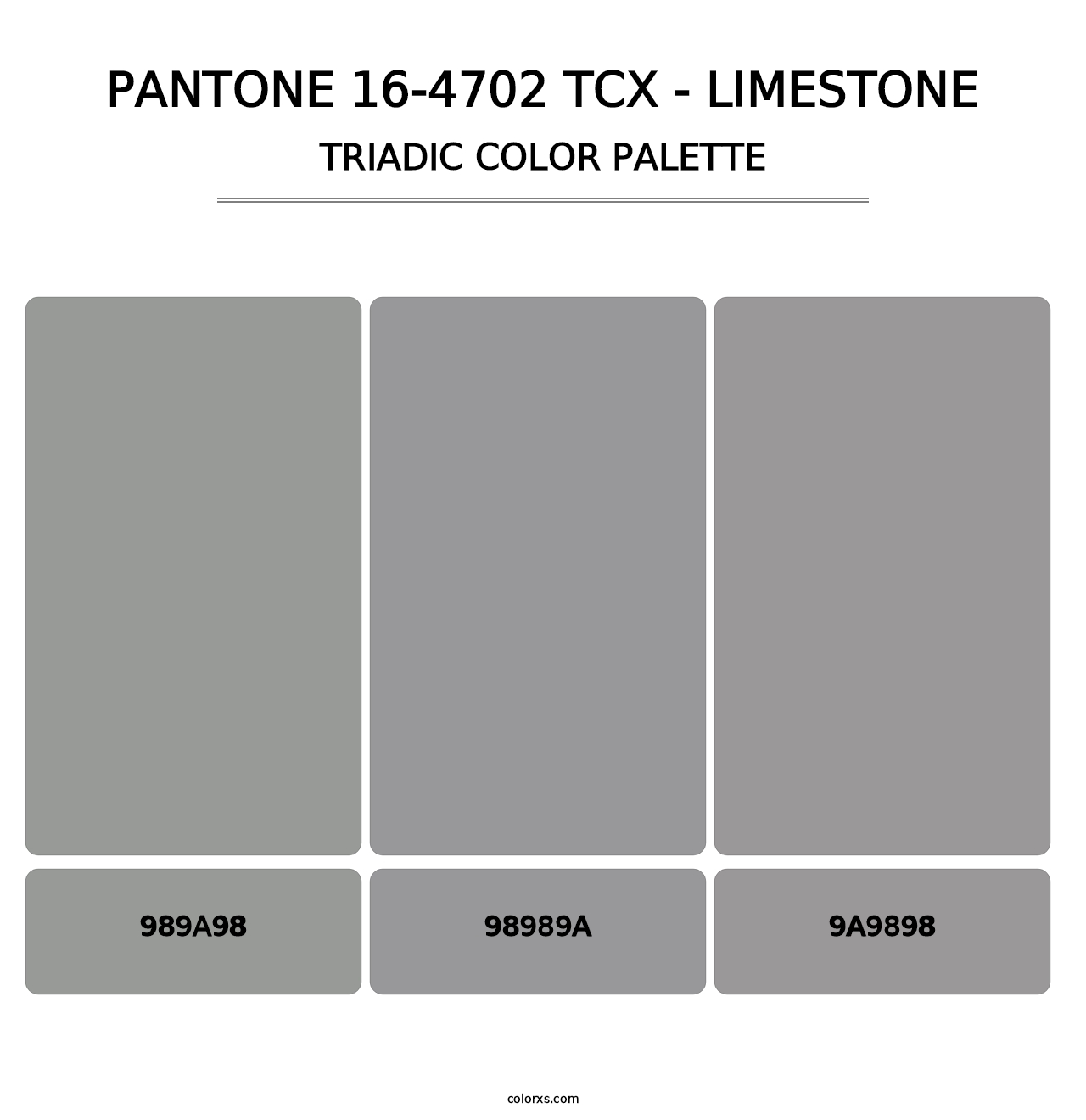 PANTONE 16-4702 TCX - Limestone - Triadic Color Palette
