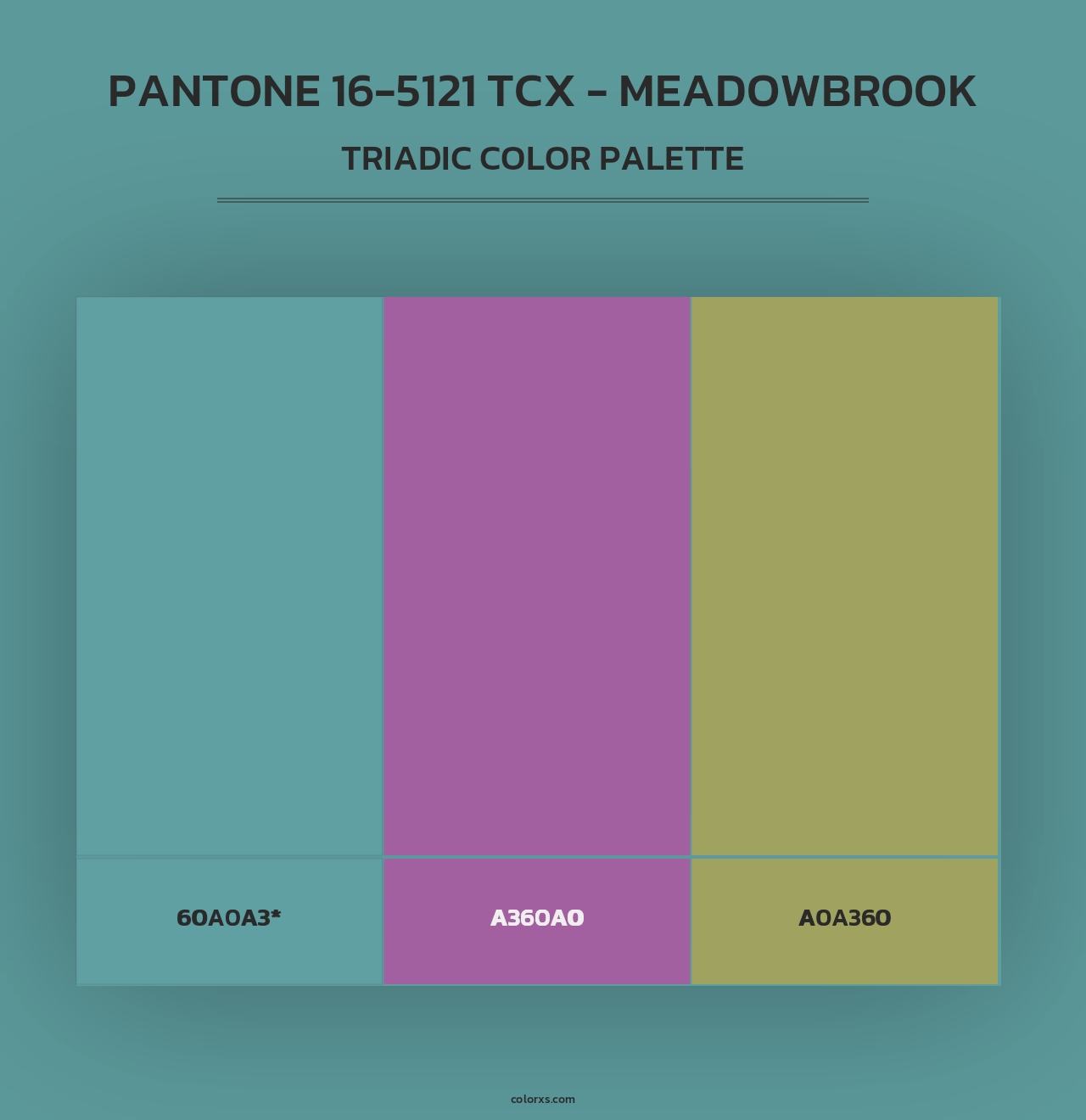 PANTONE 16-5121 TCX - Meadowbrook - Triadic Color Palette