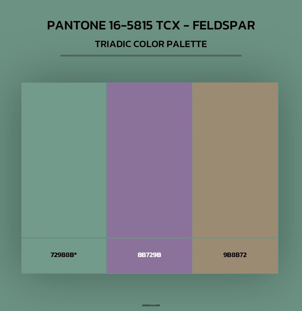 PANTONE 16-5815 TCX - Feldspar - Triadic Color Palette