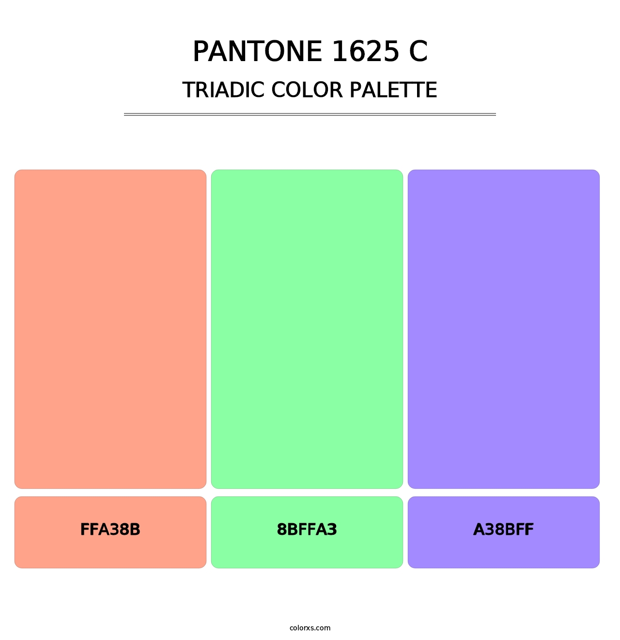 PANTONE 1625 C - Triadic Color Palette