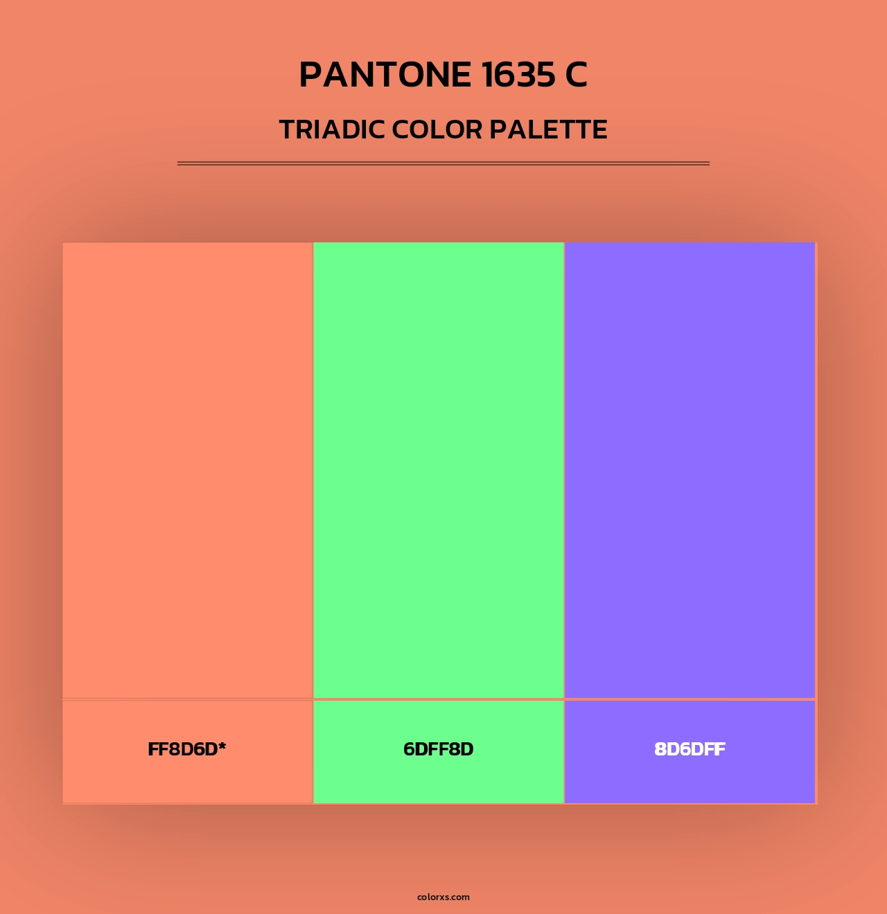PANTONE 1635 C - Triadic Color Palette
