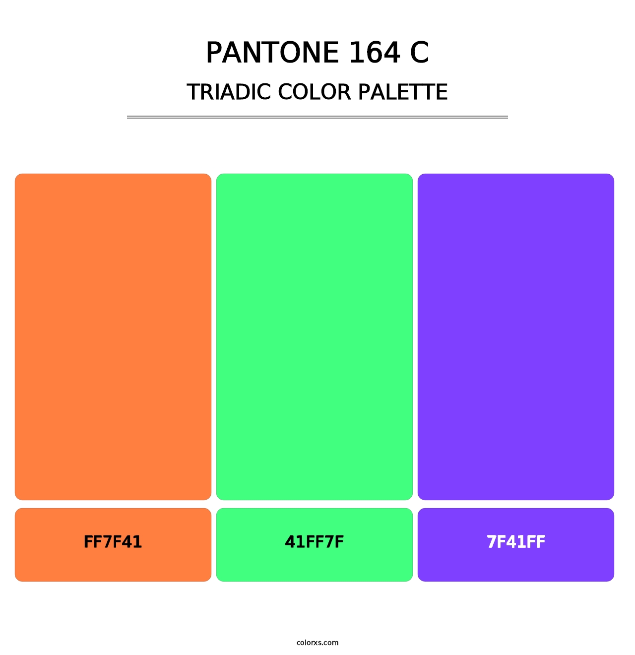 PANTONE 164 C - Triadic Color Palette