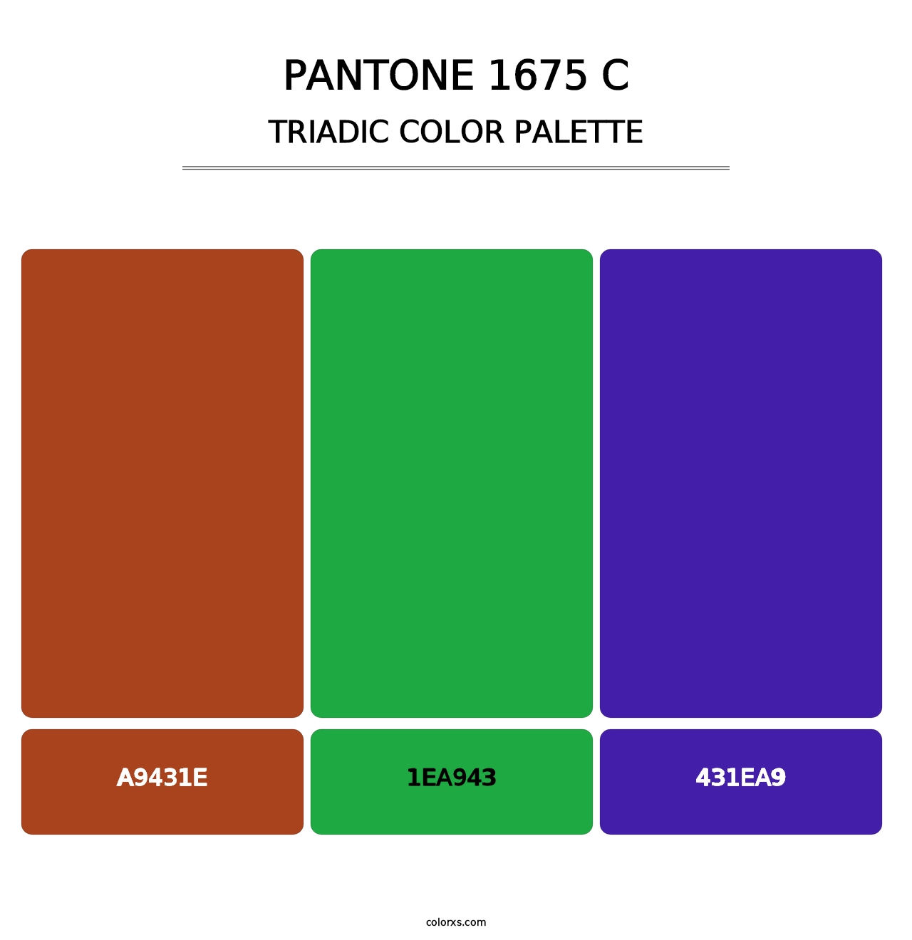 PANTONE 1675 C - Triadic Color Palette