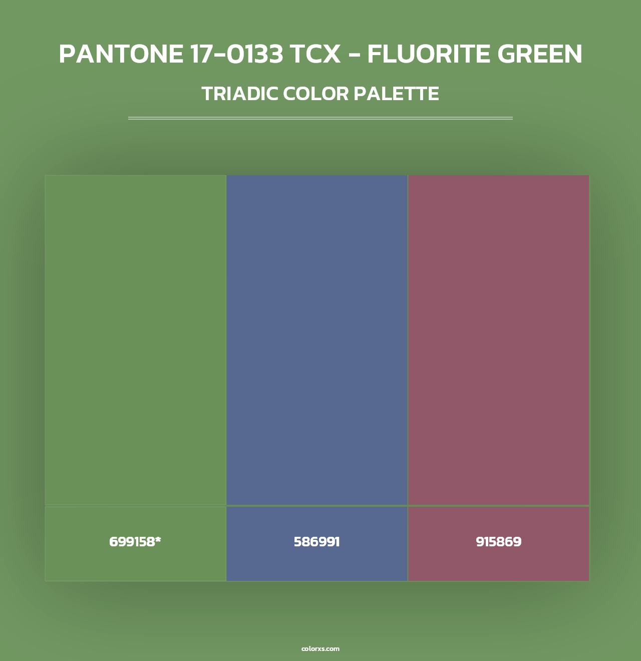 PANTONE 17-0133 TCX - Fluorite Green - Triadic Color Palette